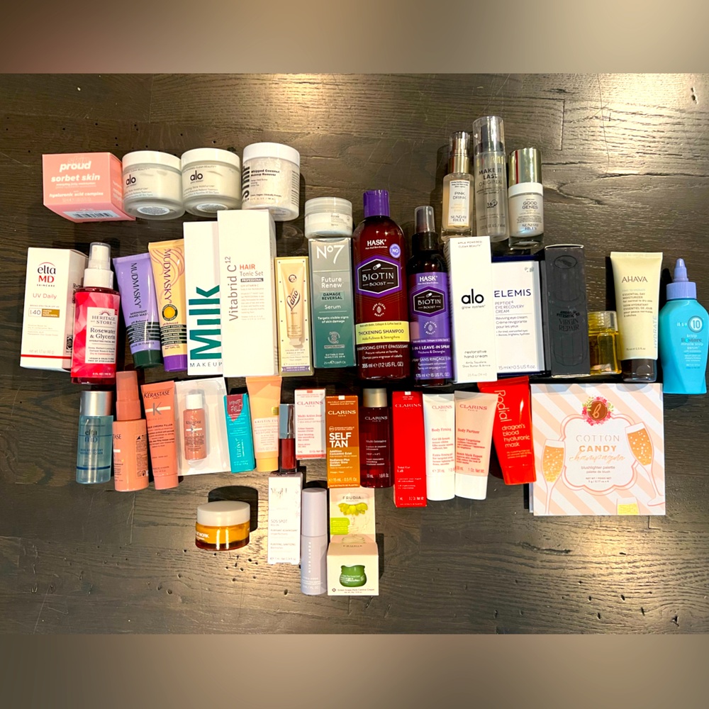 Hundreds of dollars worth of brand, new face and hair products!!!